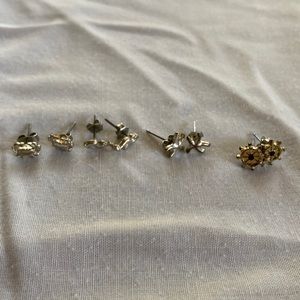 set of 4 nautical themed stud earrings